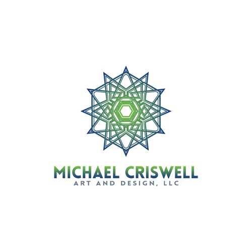 Abstract and geometric logo design for an artist.