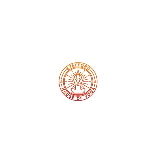 retro logo design for STAFFORD HOUSE OF YOGA