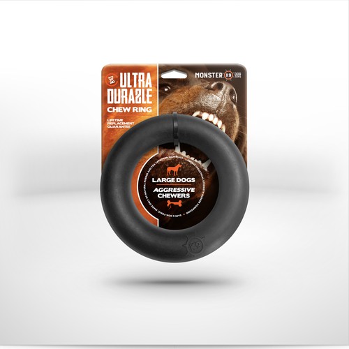 Packaging concept for a dog's chewing ring