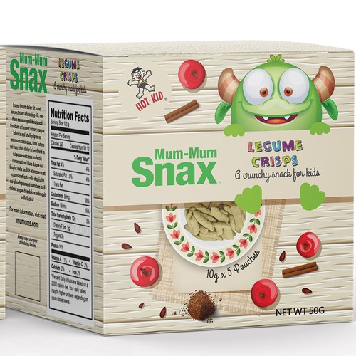 Design Package for Mum-Mums Legume Crisps