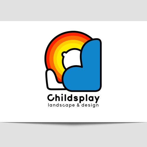 Create the next logo and business card for Childsplay Landscape and design