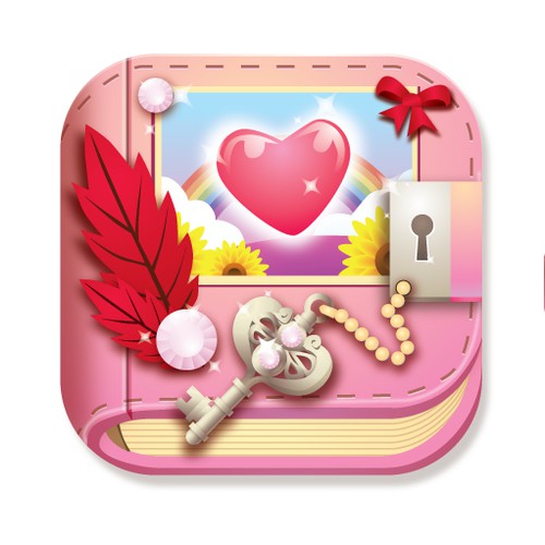 Girl's Album - the photo album app for girls needs a new icon design