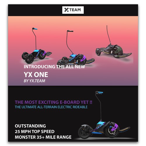 Landing Page Concept For YX-Team