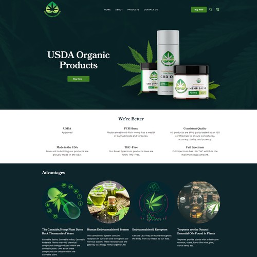 Website design for USDA Organic Products