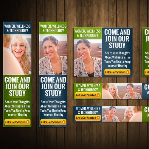 Women, Wellness and Technology Research Study Banner Ads