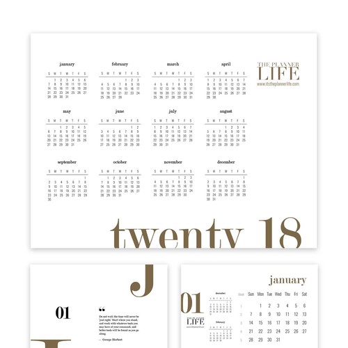 Minimalist Design Calendar