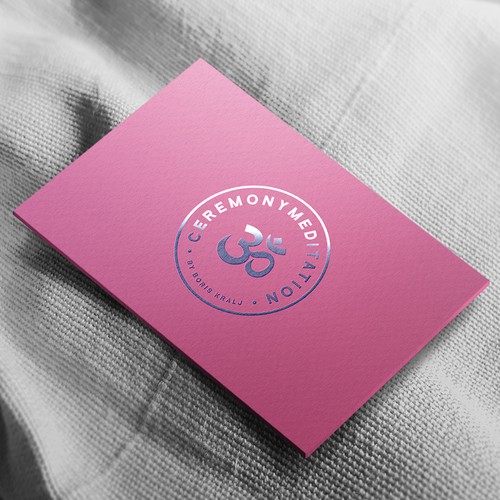 Elegant stamp logo design for a modern meditation instructor