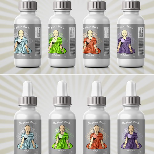 Magical Monk E-juice bottle design