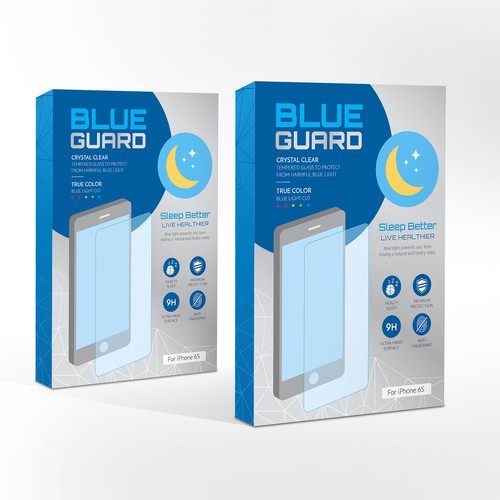 Blue Guard - blue light filter screen protector box design