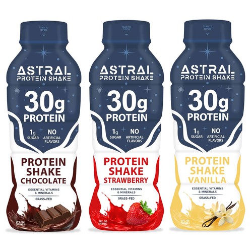 Astral Protein shake label