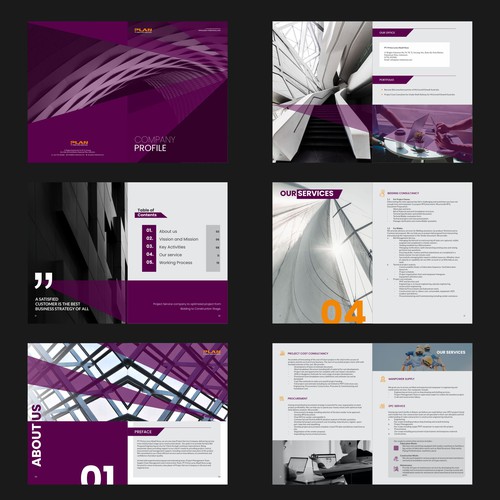 Minimalis Brochures / Compny Profile Design for PLN