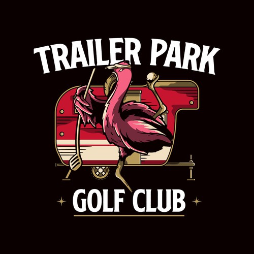 Trailer Park Golf Club Logo VIntage Style