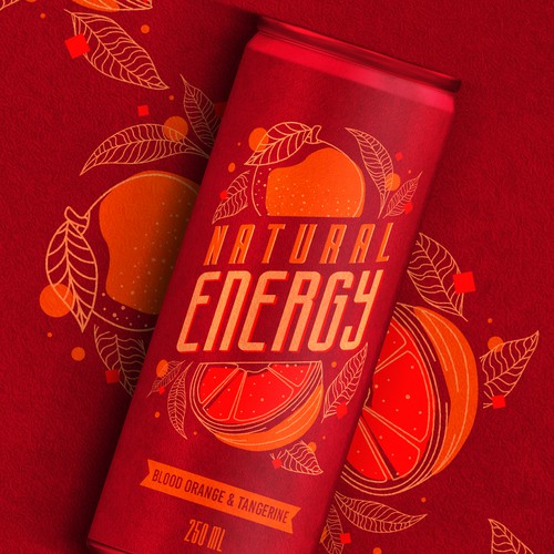 Natural Energy Drink can design