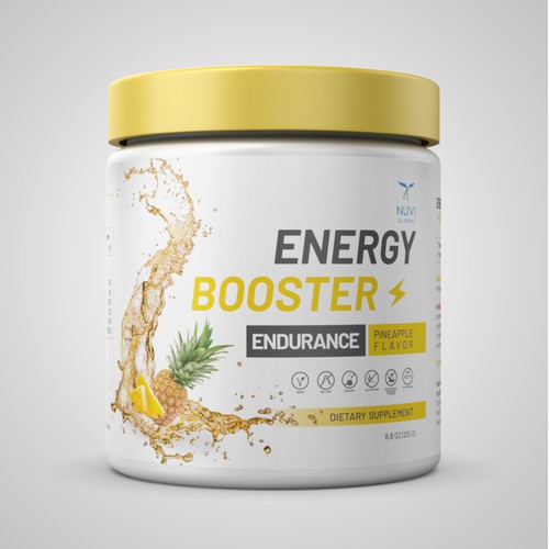 The Energy Booster Product Label Design