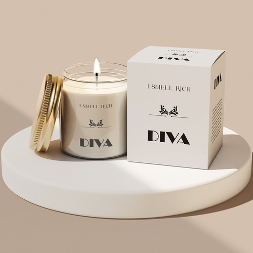 Candle logo and label design