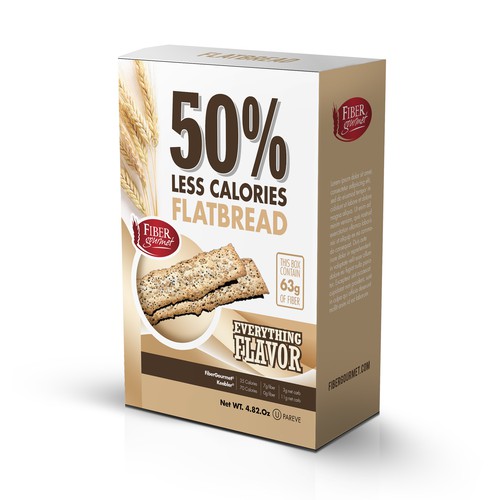 Box design for less calories flatbread