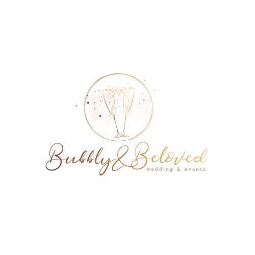 Bubbly logo design for wedding event company