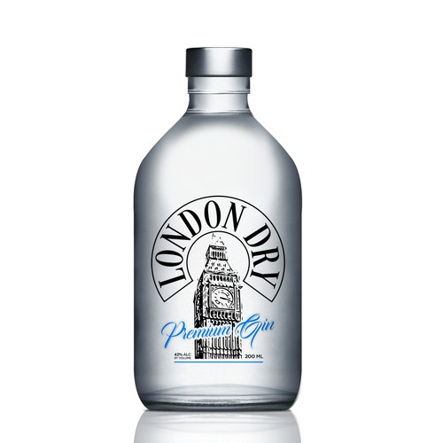 London Dry GIN Shrink sleeve design