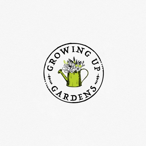 Clean chic logo for garden company