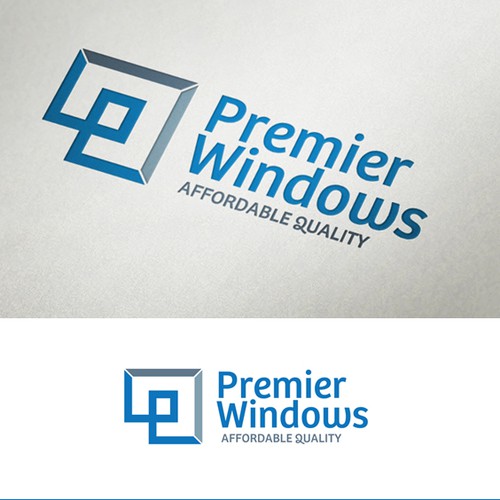 Logotype for windows installation business. 