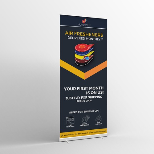 Banner and Flyer Design for Car Freshener Company