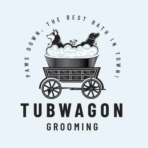 Dog Grooming Van Logo