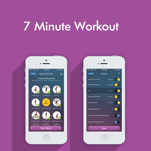 Create an exciting, clean, and modern workout app!