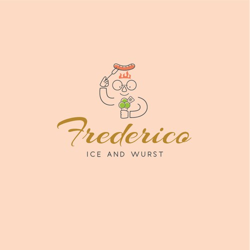 logo for an icecream shop and german food