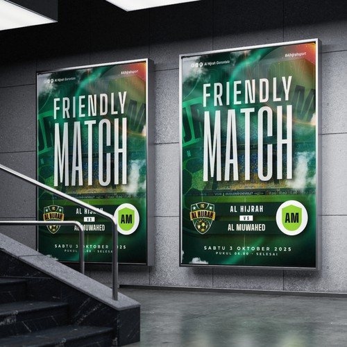 Sport Event Poster – Friendly Match: Al Hijrah vs Al Muwahed