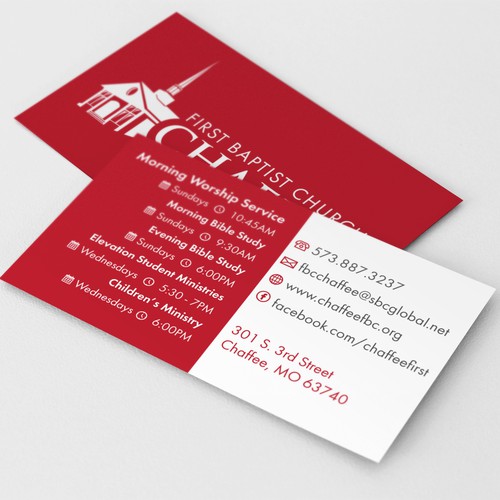 Complete information card for The first Baptist Church of Chaffee