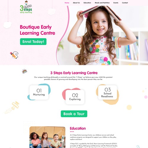 3 Steps Early Learning Website Design