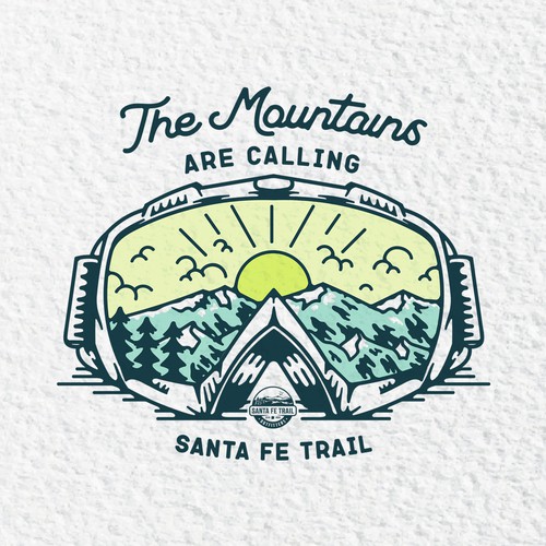 t-shirt design for santa fe trail outfitters