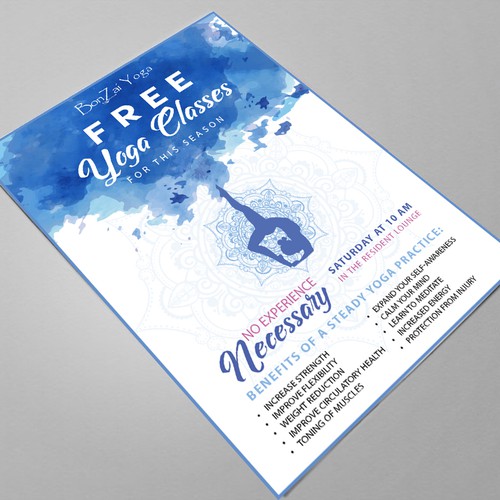 flyer concept for yoga business