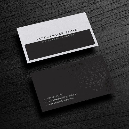 Bold business card