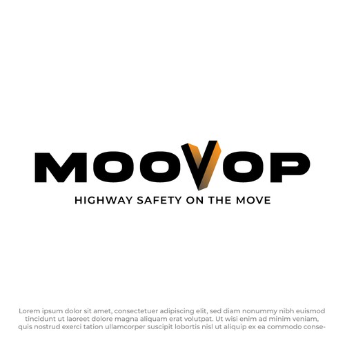 Bold logo for moovop company