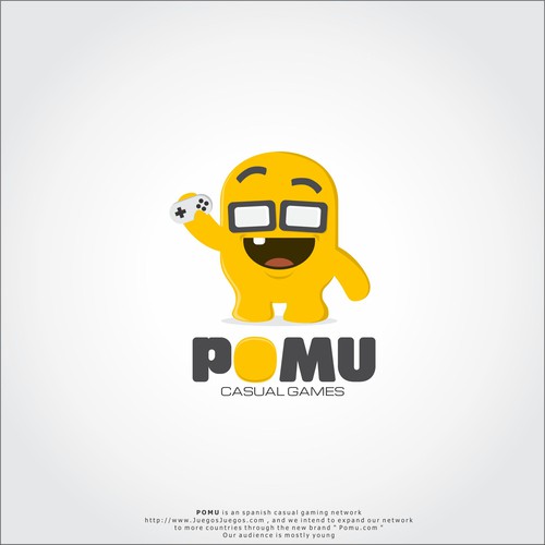 Fun , Simple , Friendly , Youthful Logo for POMU : Casual Gaming Network