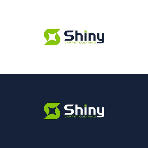 Shiny carpet cleaning logo design 