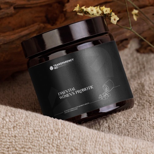 Luxury Dark-Themed Health Product Label