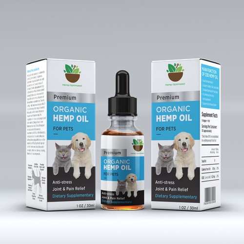 Modern packaging design for Organic Hemp oil