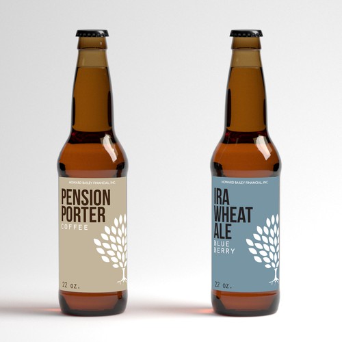 Sleek label design for beer bottles