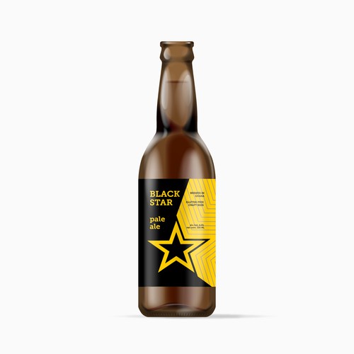 Label design for 'Black Star' - a craft beer brand from Ghana