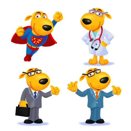 dog character illustration