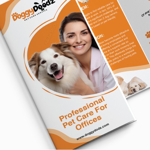 In contest design Leaflet to Pitch Pet-Care Services to Offices