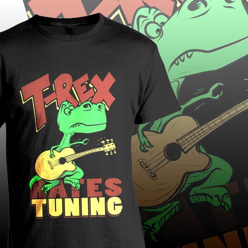 T-rex Hates Tuning t-shirt illustration for SmartFusion