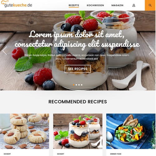 Culinary website concept