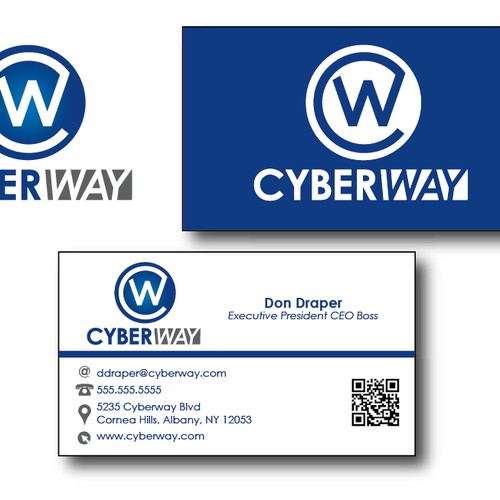 business card and logo for CyberWay