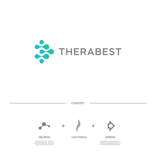 Simple and modern logo for TheraBest