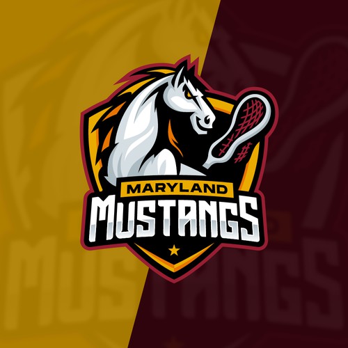 Mustangs Lacrosse Team Logo