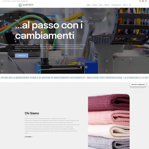 Webdesign for Algitech website