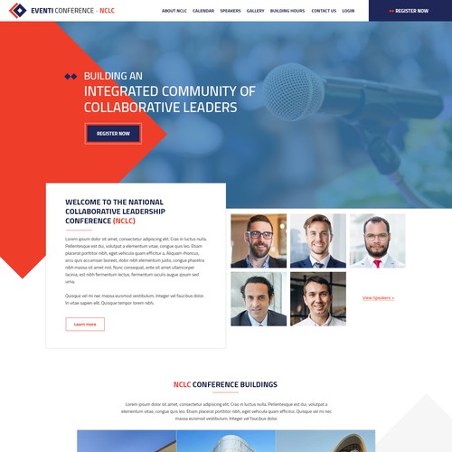 Web page Design for Business Conference Event